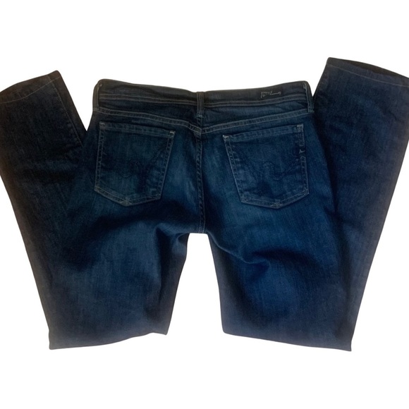 CITIZENS OF HUMANITY Ava Low Rise Straight Dark Denim Jeans - Picture 13 of 15